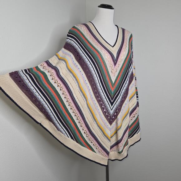 Democracy Knit Poncho Sz L/XL - Picture 3 of 8